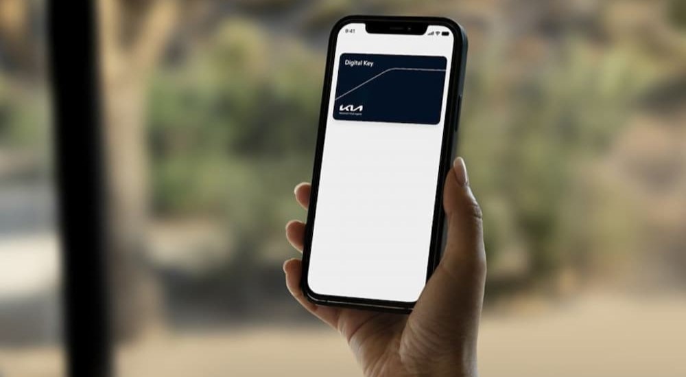 A cell phone used for a digital key.