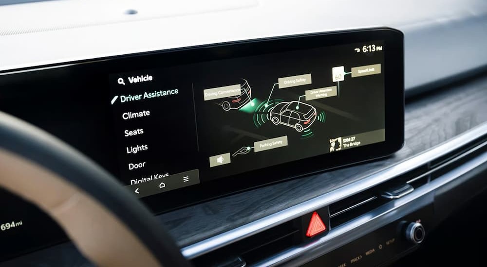 Driver Assistance featured on the infotainment screen in a 2025 Kia Sorento.