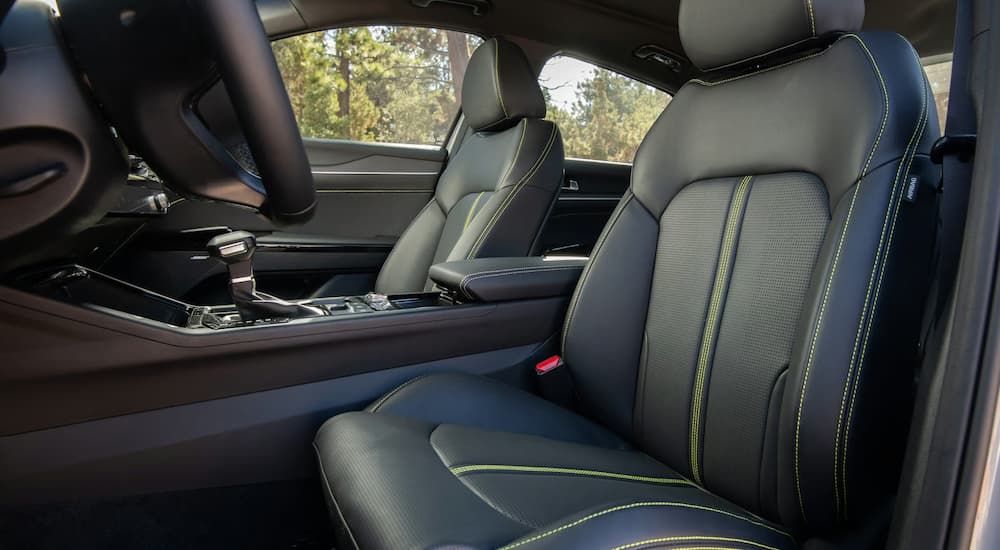 Black leather interior in a 2026 Kia K5 for sale
