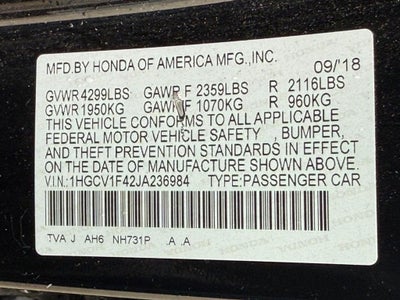 2018 Honda Accord EX