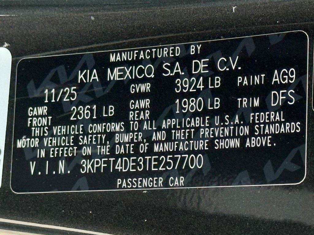 2026 Kia K4 LXS