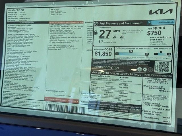 2026 Kia K5 GT